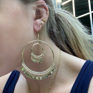 Double Circle Statement Earrings